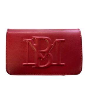 Badgley Mischka Red Debossed Logo Bag